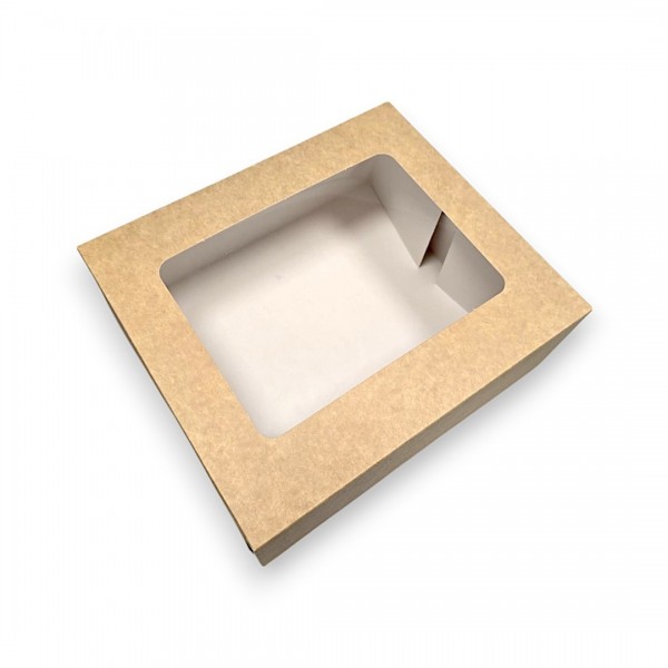 Cutie prajituri, carton natur cu fereastra, 20x23x9.2 cm, 25buc Produse 66,46 lei
