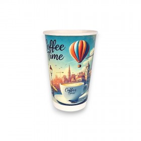 Pahare carton 330ml - 12oz, perete dublu, Coffee Time, D80, 25buc Produse 8,44 lei