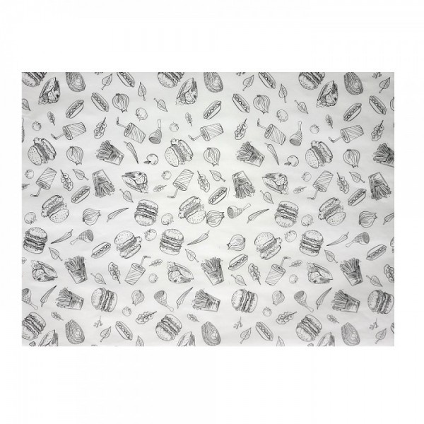 Hartie alba pentru tavi cu design urban, 30*40cm, 1000 buc Naproane si port tacamuri 127,85 lei