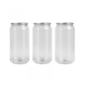 Flacoane doza 330ml, pet transparent, rotunde, capac metalic Produse 2,80 lei
