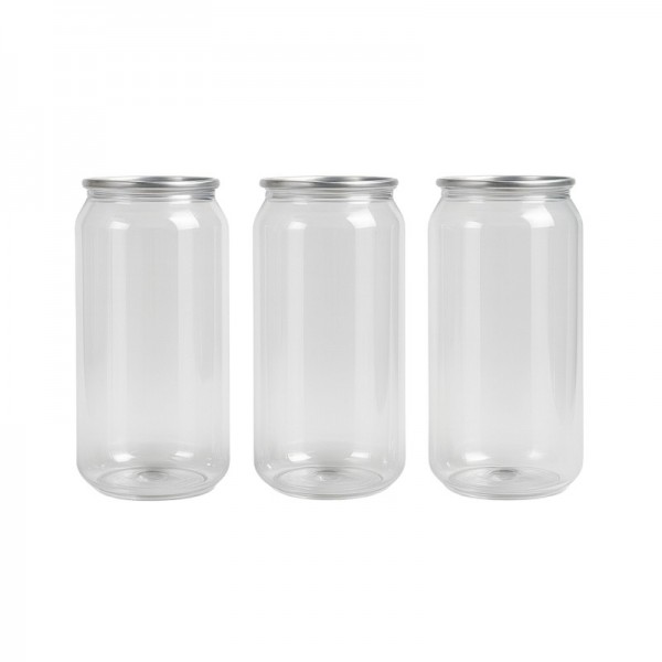 Flacoane doza 330ml, pet transparent, rotunde, capac metalic Produse 2,80 lei
