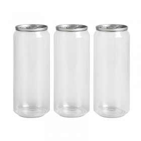 Flacoane doza 500ml, pet transparent, rotunde, capac metalic Produse 3,30 lei