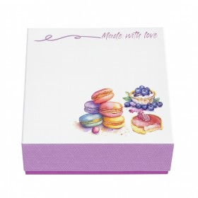 Cutii prajituri, Made with love, 28*20*6 cm (25buc) Produse 26,09 lei