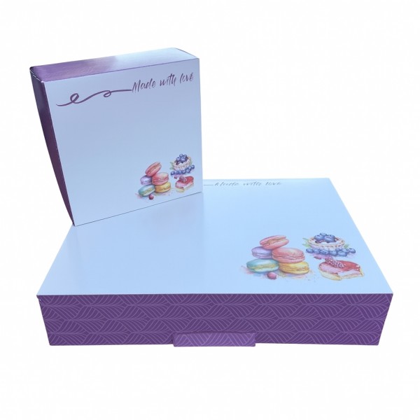 Cutii prajituri, Made with love, 28*20*6 cm (25buc) Produse 26,09 lei