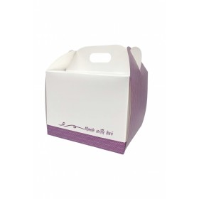 Cutii tort, Made with love, cu maner, 25*25*h13.5 cm (25buc) Cutii personalizate 61,89 lei