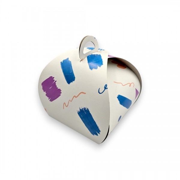 Cutie tort, cu maner, design pie, 12*12*h12 cm, 25buc, outlet Lichidari de stoc 20,67 lei