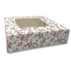 Cutii mini prajituri, cu fereastra, design flori, 28x28x5 cm, 25buc, outlet Lichidari de stoc 152,25 lei