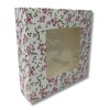Cutii mini prajituri, cu fereastra, design flori, 28x28x5 cm, 25buc, outlet Lichidari de stoc 152,25 lei