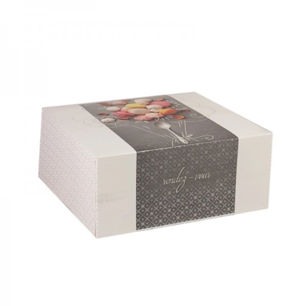 Cutii carton prajituri, rendez vous, 25*25*h8 cm, 25buc, outlet Lichidari de stoc 76,94 lei