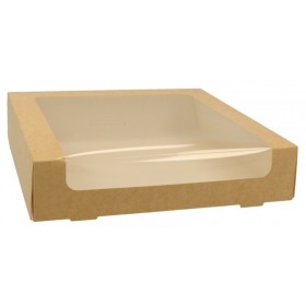 Cutii carton natur, cu fereastra, 23x23x5cm, 25buc, outlet Lichidari de stoc 60,95 lei