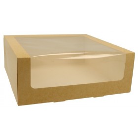 Cutii carton natur, cu fereastra, 28x20x8cm, 25buc, outlet Lichidari de stoc 87,06 lei