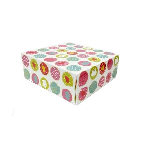 Cutii prajituri, carton color, 18x18x8cm, 50buc, outlet Lichidari de stoc 252,09 lei