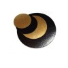 Discuri carton 2mm, negre|aurii, 16cm, 100buc, outlet Lichidari de stoc 48,14 lei