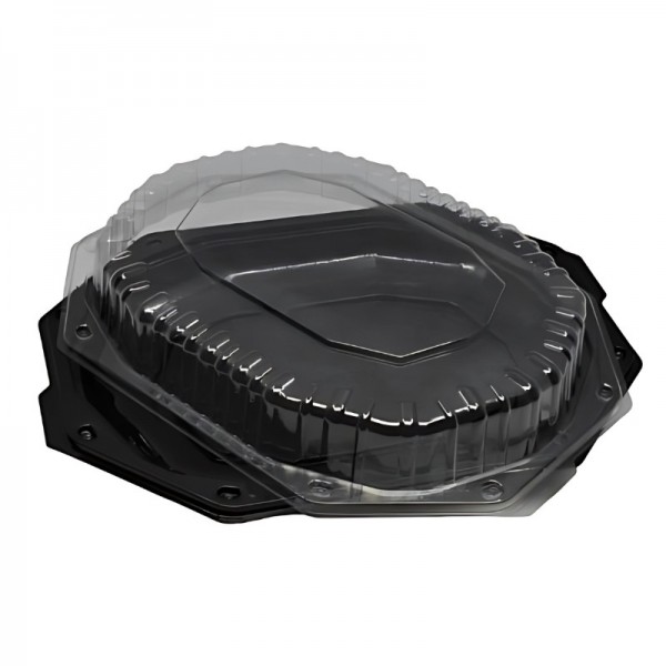 Platou negru cu capac transparent, inchidere in puncte, 45*29.5*H8 cm, 50buc Produse 204,43 lei