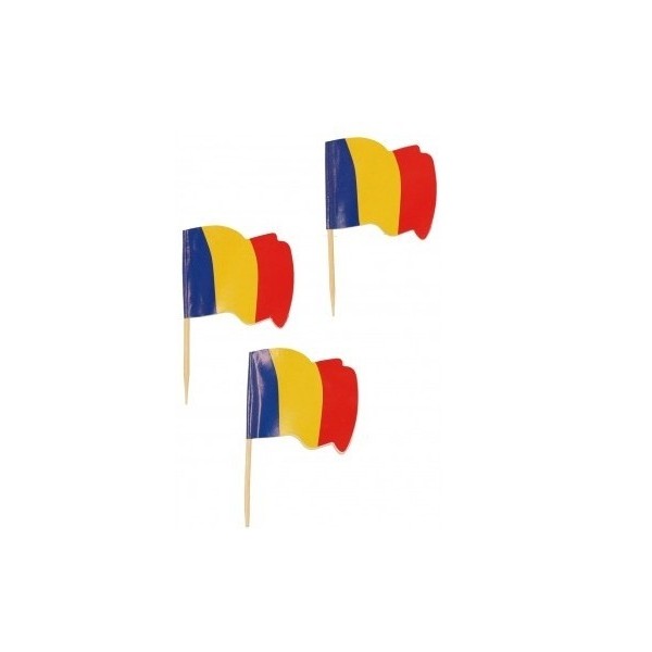 Bete din lemn, ornament steag Romania (200buc) Produse 15,89 lei