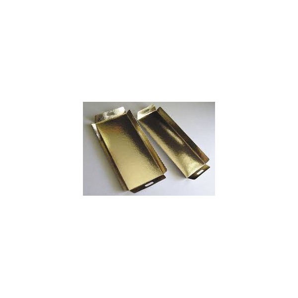 Tavite aurii, metalizate, cu maner, 12x35cm, 100buc, outlet Lichidari de stoc 337,53 lei