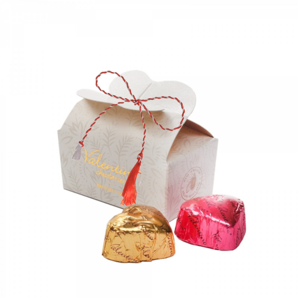 Praline de ciocolată belgiană Valentino Mini Ballotin White Produse 25,50 lei