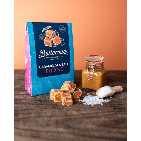 Caramele englezesti Fudge cu Caramel si Sare de Mare Buttermilk 150g Produse 62,50 lei