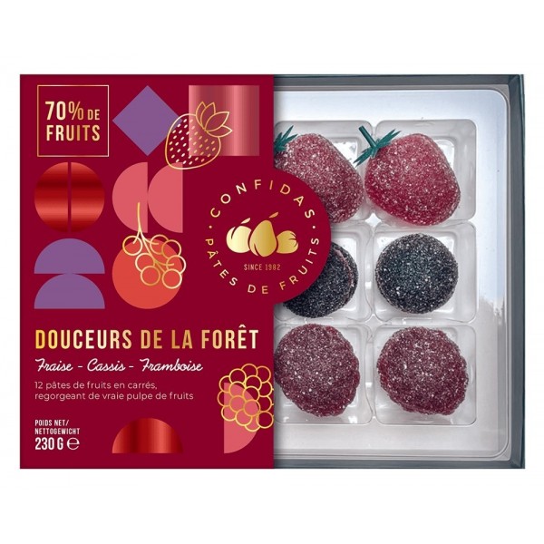 Cutie cu 12 jeleuri de fructe de padure Confidas 230g Produse 97,00 lei