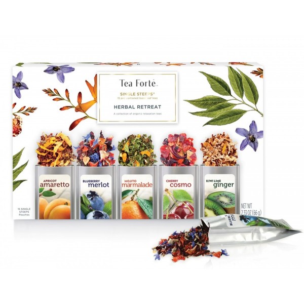 Ceai infuzie Single Steeps Herbal Retreat ECO - Tea Forte - Cutie cu 15 infuzii de ceao Produse 85,00 lei