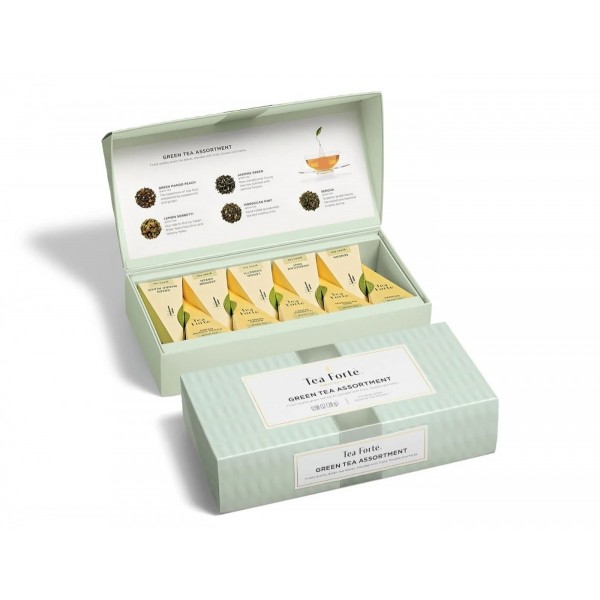 Ceai Petite Ribbon Green Assortment - Tea Forte - Cutie cu 10 piramide de ceai Produse 95,00 lei