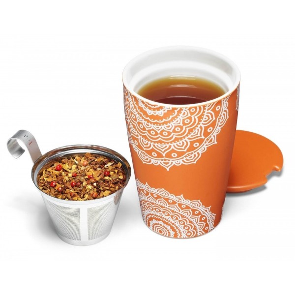Cana ceai din ceramica cu pereti dubli si infuzopr din inox Kati Chakra - Tea Forte Produse 112,00 lei
