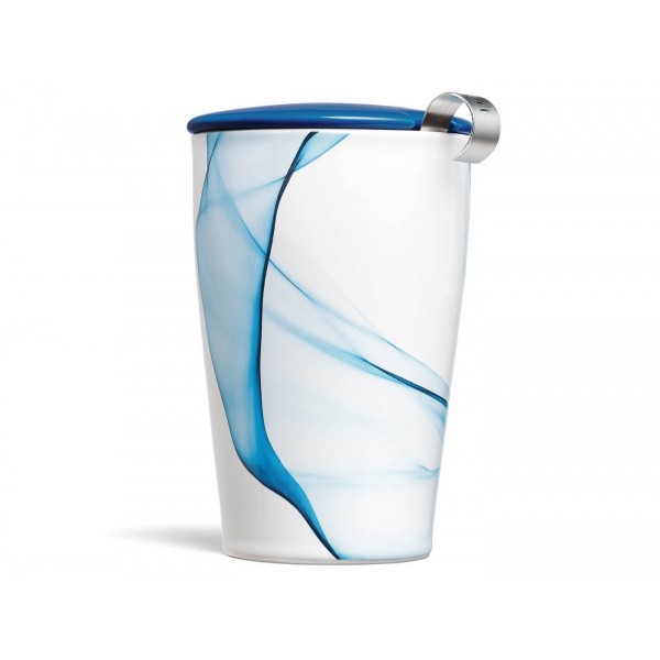 Cana ceai din ceramica cu pereti dubli si infuzor din inox Kati Blue - Tea Forte Produse 112,00 lei