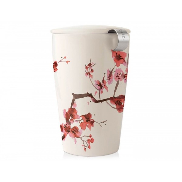 Cana pentru ceai din ceramica cu infuzor din inox Kati Cherry Blossoms - Tea Forte Produse 112,00 lei