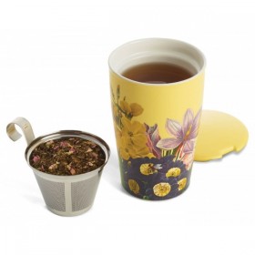 Cana pentru ceai din ceramica cu pereti dubli si infuzor din inox Kati Soleil - Tea Forte Produse 112,00 lei