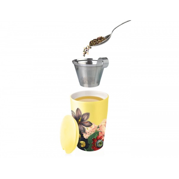 Cana pentru ceai din ceramica cu pereti dubli si infuzor din inox Kati Soleil - Tea Forte Produse 112,00 lei