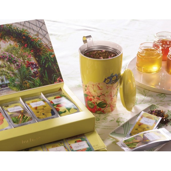 Cana pentru ceai din ceramica cu pereti dubli si infuzor din inox Kati Soleil - Tea Forte Produse 112,00 lei