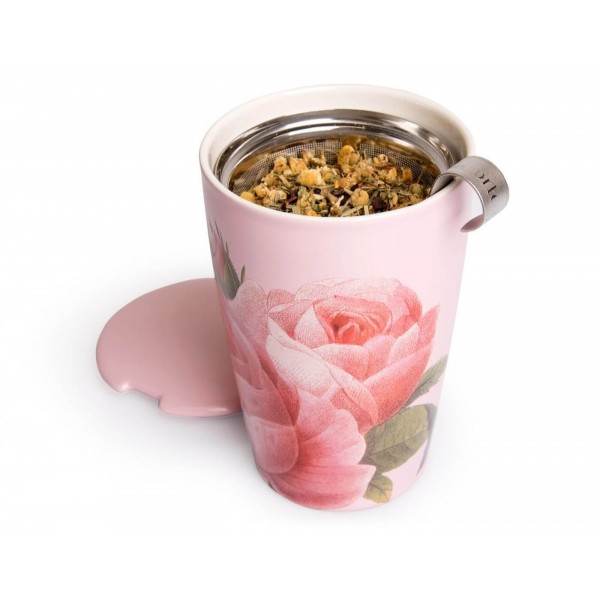 Cana pentru ceai din ceramica cu pereti dubli si infuzor din inox Kati Jardin - Tea Forte Produse 112,00 lei