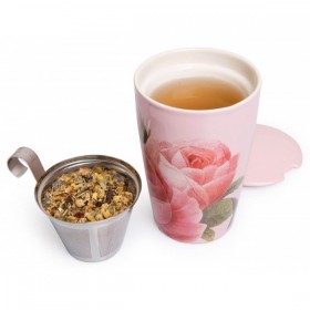 Cana pentru ceai din ceramica cu pereti dubli si infuzor din inox Kati Jardin - Tea Forte Produse 112,00 lei