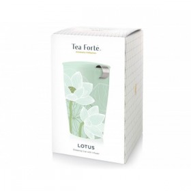 Cana pentru ceai din ceramica cu pereti dubli si infuzor din inox Kati Lotus - Tea Forte Produse 112,00 lei