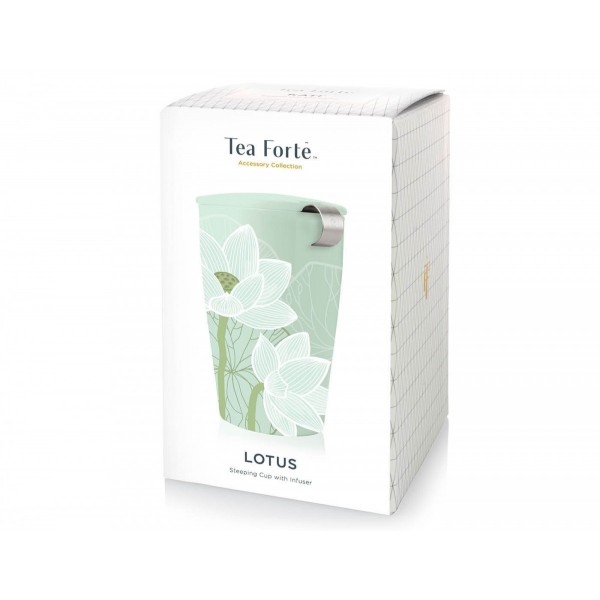 Cana pentru ceai din ceramica cu pereti dubli si infuzor din inox Kati Lotus - Tea Forte Produse 112,00 lei