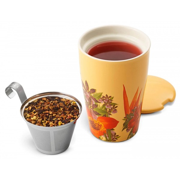 Cana pentru ceai din ceramica cu pereti dubli si infuzor din inox Kati Paradis - Tea Forte Produse 112,00 lei