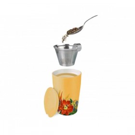 Cana pentru ceai din ceramica cu pereti dubli si infuzor din inox Kati Paradis - Tea Forte Produse 112,00 lei