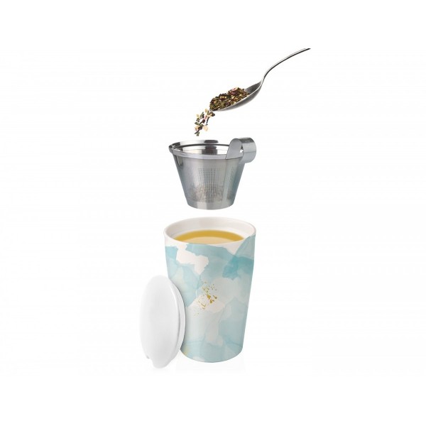 Cana pentru ceai din ceramica cu pereti dubli si infuzor din inox Kati Wellbeing - Tea Forte Produse 112,00 lei