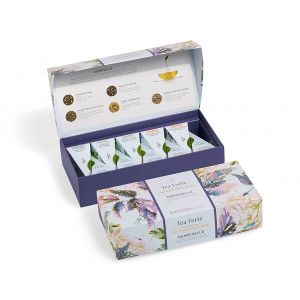 Ceai organic Petite Ribbon Box Demoiselle ECO – Tea Forte – Cutie cu 10 piramide de ceai organic Produse 115,00 lei