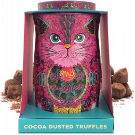 Cutie metalica cu trufe din ciocolata neagra Monty Bojangles Persian Pink Cat Choccy Scoffy 135g Produse 115,00 lei