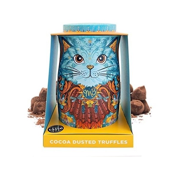 Cutie metalica cu trufe din cocos Monty Bojangles Persian Blue Cat Coconut Crush 135g Produse 115,00 lei