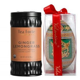 Coș Cadou: ceai și ciocolată belgiană Valentino Ginger - Tea Forte Produse 148,00 lei