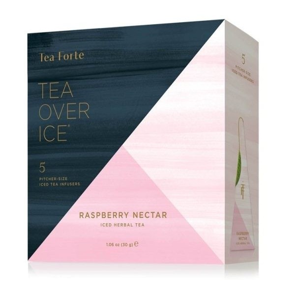 Set cadou cu ceainic pentru ceai rece si 5 piramide ceai rece Iced Tea Raspberry Nectar Gift - Tea Forte Produse 188,00 lei