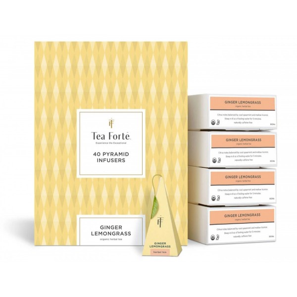 Ceai Ginger Lemongrass ECO - Tea Forte - cutie cu 40 de piramide de ceai Produse 220,00 lei