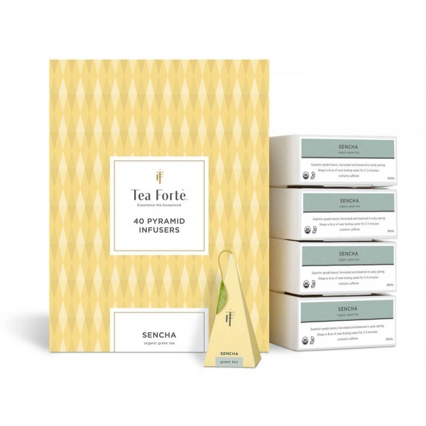Ceai verde organic Sencha ECO - Tea Forte -cutie cu 40 de piramide de ceai Produse 220,00 lei