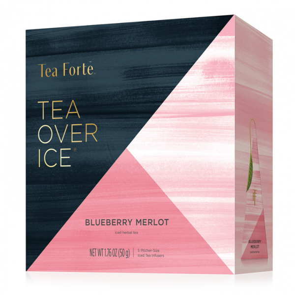 Set cadou cu ceainic pentru ceai rece si 5 piramide ceai rece Blueberry Merlot Gift - Tea Forte Produse 235,00 lei