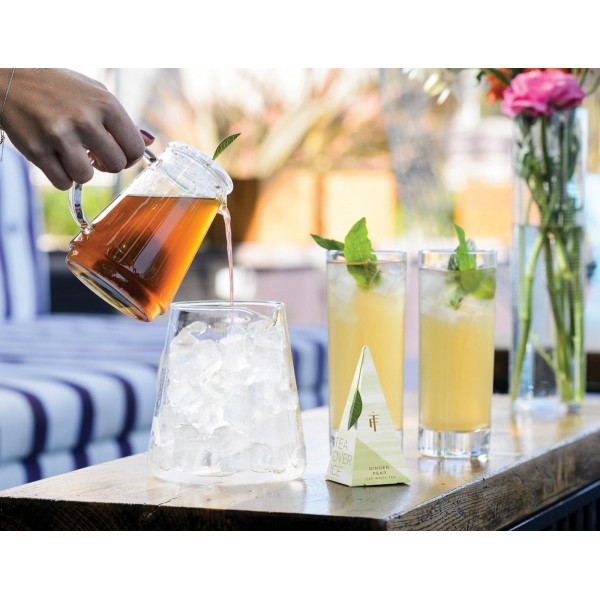 Set cadou cu ceainic pentru ceai rece si 5 piramide ceai rece Iced Tea Green Mango Peach Gift - Tea Forte Produse 235,00 lei