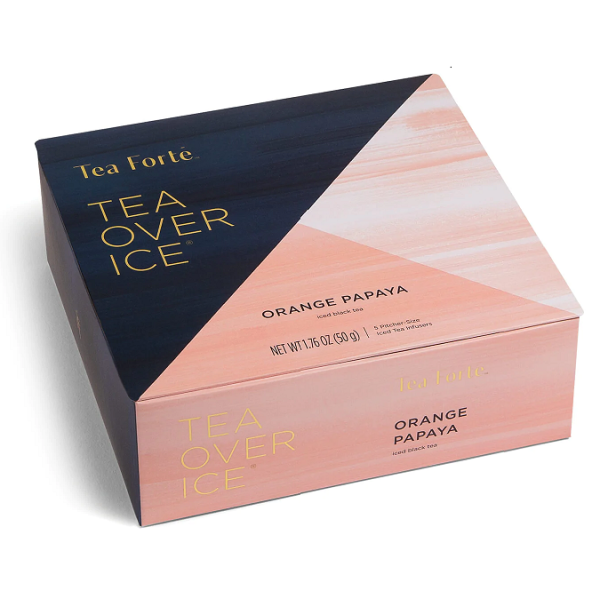 Set cadou cu ceainic pentru ceai rece si 5 piramide ceai rece Iced Tea Orange Papaya - Tea Forte Produse 235,00 lei