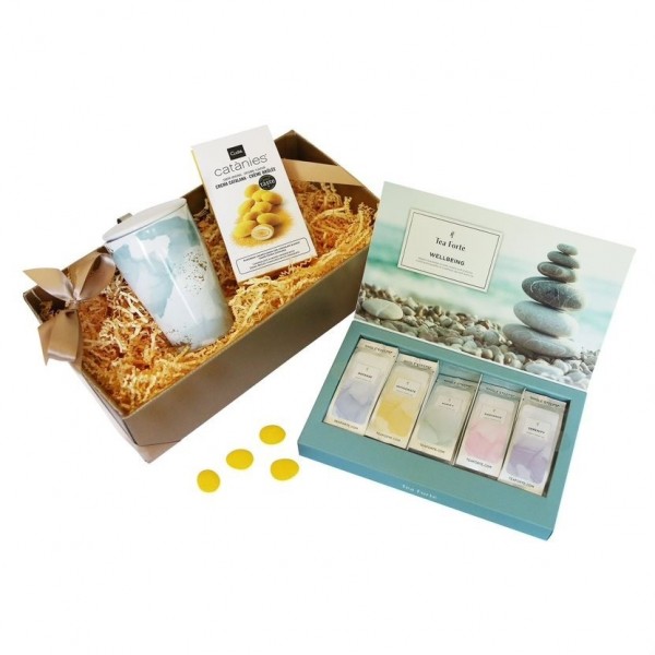 Pachet cadou cu ceai, cana ceai si migdale glazurate Exquisite gift- Tea Forte Produse 243,00 lei