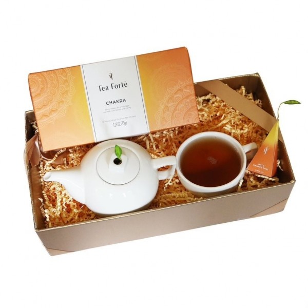 Coș Cadou: Set ceai, cana ceai si ceainic ceai Chakra dressy gift- Tea Forte Produse 288,00 lei